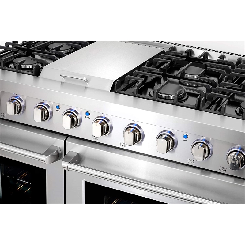 Cosmo 48 in. Gas Range & Hood & Dishwasher & Refrigerator Set - Liquid Propane