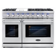 Cosmo 48 in. Range & Hood & Dishwasher & Wine Cooler & Fridge & Microwave Set