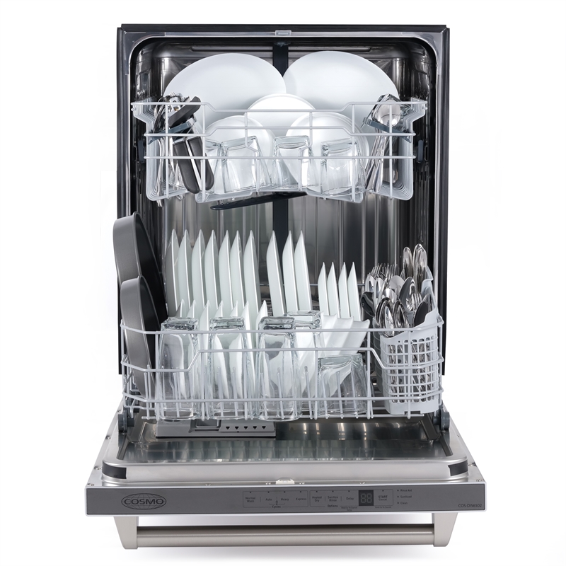 Cosmo 48 in. Gas Range & Hood & Dishwasher & Wine Cooler & Refrigerator Set