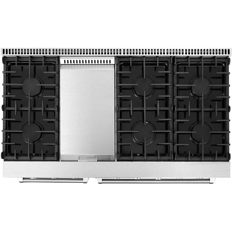 Cosmo 48 in. Gas Range & Hood & Dishwasher & Wine Cooler & Refrigerator Set