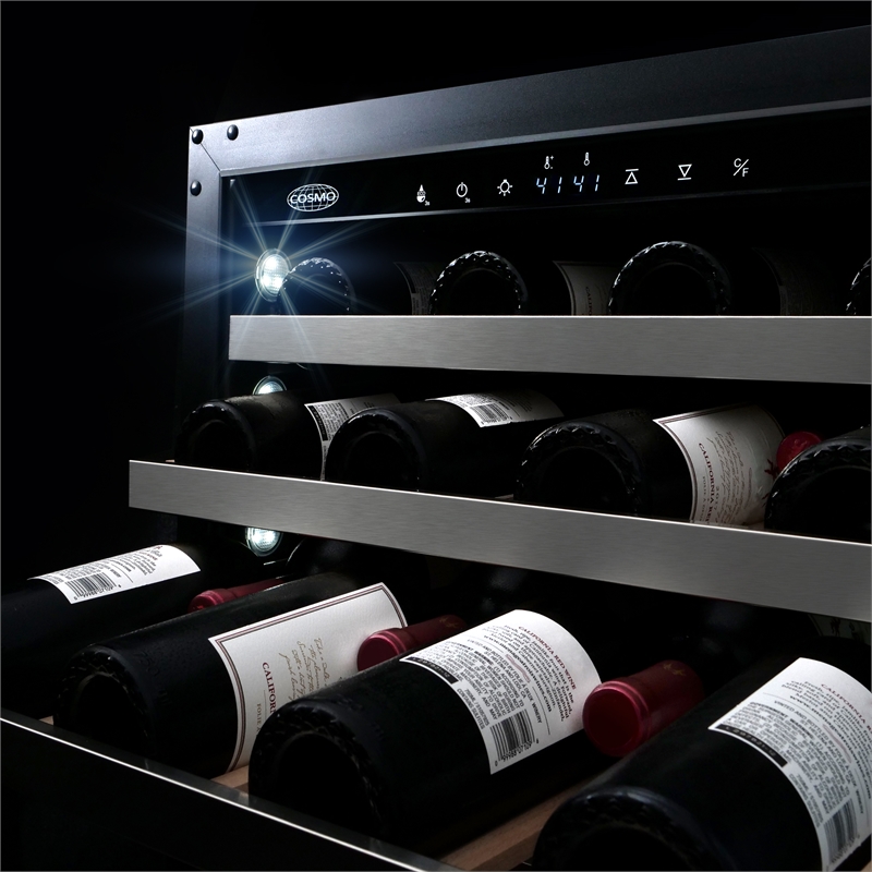 Cosmo 48 in. Gas Range & Hood & Dishwasher & Wine Cooler & Refrigerator Set