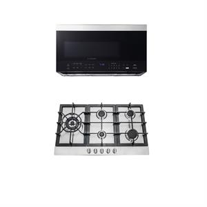 Cosmo 30 in. Drop-In Cooktop & Over-the-Range Microwave Oven with Vent Fan Set