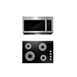 Cosmo 30 in. Drop-In Electric Ceramic Glass Cooktop & Microwave w/ Vent Fan Set