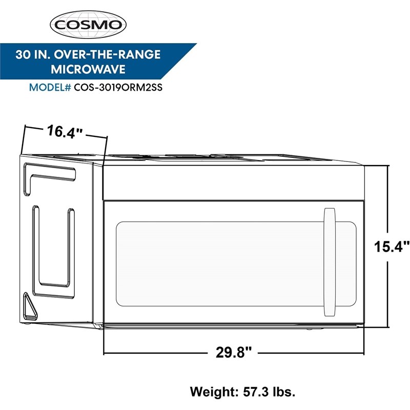 Cosmo 30 in. Drop-In Electric Ceramic Glass Cooktop & Microwave w/ Vent Fan Set