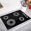 Cosmo 30 in. Drop-In Electric Ceramic Glass Cooktop & Microwave w/ Vent Fan Set