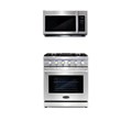 Cosmo COS-EPGR304 30 in. 4.5 cu. ft. Gas Range & Microwave w/ Vent Fan Set