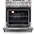 Cosmo COS-EPGR304 30 in. 4.5 cu. ft. Gas Range & Microwave w/ Vent Fan Set