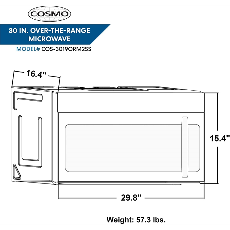 Cosmo 30 in. Gas Range & Microwave w/ Vent Fan & Dishwasher & Fridge Set