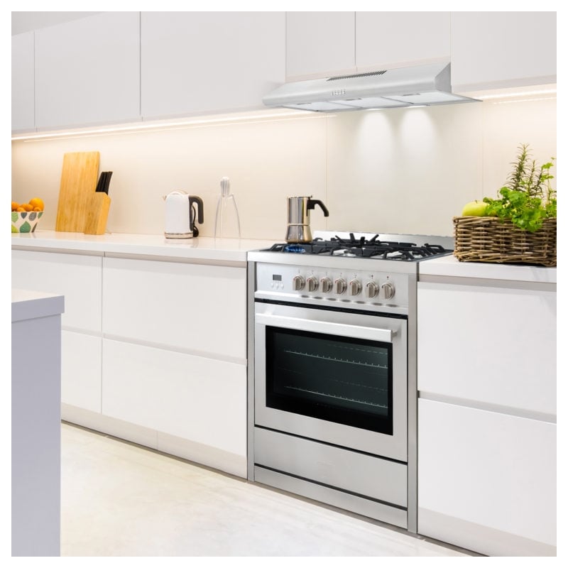 Cosmo 36 in. Dual Fuel Range & Range Hood & Dishwasher & Refrigerator Set