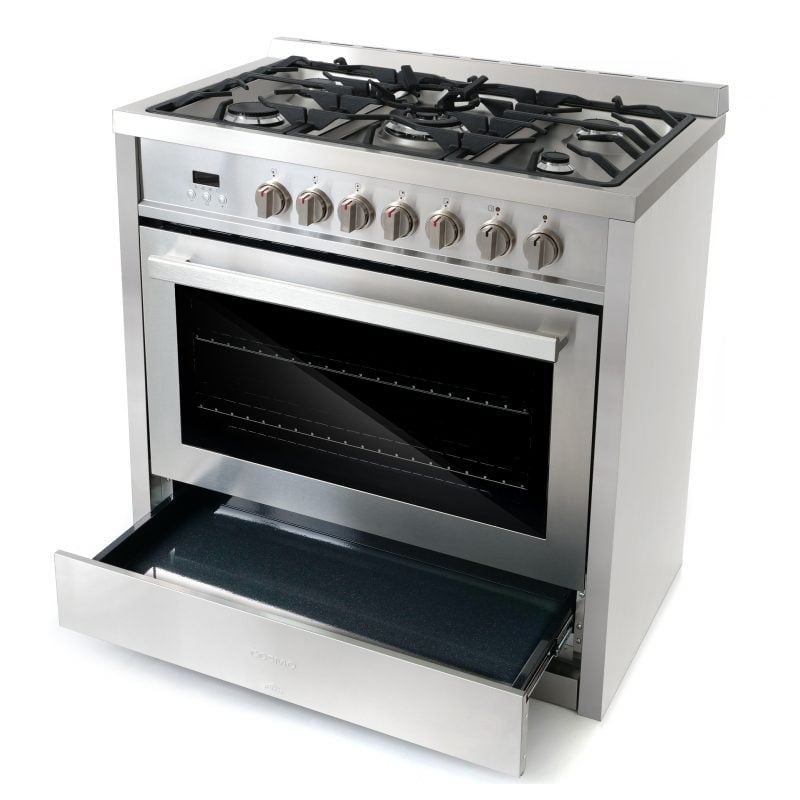 Cosmo 36 in. Dual Fuel Range & Range Hood & Dishwasher & Refrigerator Set