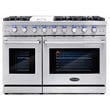 Cosmo 48 in. Double Oven Gas Range & Dishwasher & Refrigerator & Microwave Set