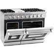 Cosmo 48 in. Double Oven Gas Range & Dishwasher & Refrigerator & Microwave Set