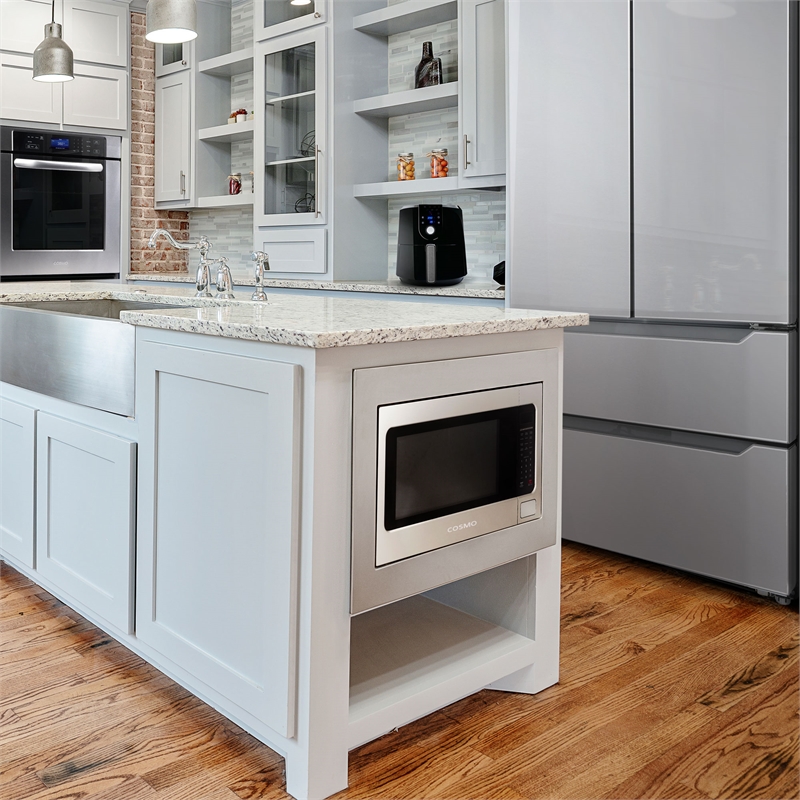 Cosmo 36 Gas Range Hood Dishwasher Wine Cooler Fridge Microwave Set