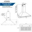 Cosmo COS-EPGR366 36 in. Gas Range & Range Hood & Dishwasher & Refrigerator Set