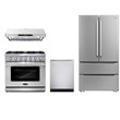 Cosmo COS-EPGR366 36 in. Gas Range & Range Hood & Dishwasher & Refrigerator Set