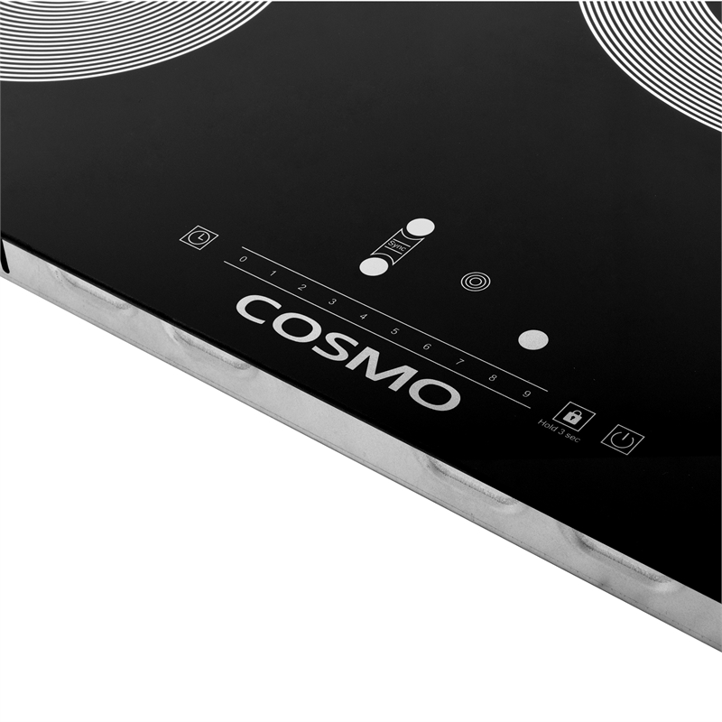 30 in. Electric Ceramic Glass Cooktop with 4 Burners in Black Porcelain