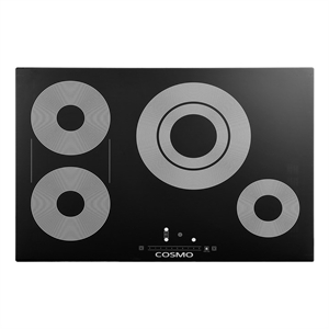 30 in. Electric Ceramic Glass Cooktop with 4 Burners in Black Porcelain