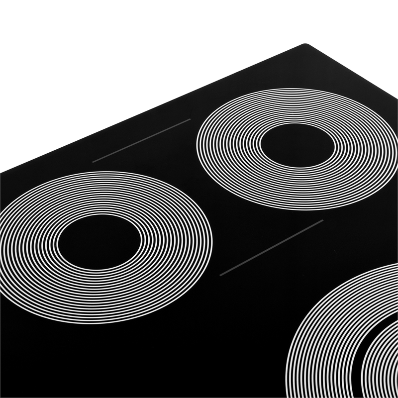 36 in. Electric Ceramic Glass Cooktop with 4 Burners in Black Porcelain