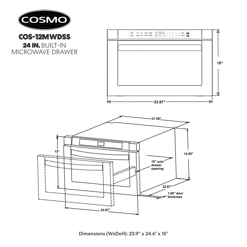 24 in. Haven Collection 1.2 cu. ft. Built-in Microwave Drawer in Stainless Steel