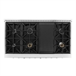 48 in. Vista Collection 6.6 cu. ft. Double Oven Gas Range in Stainless Steel