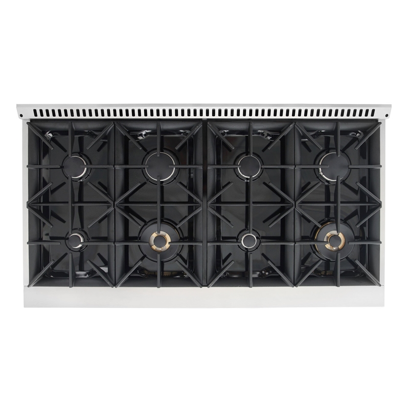 48 in. Vista Collection 6.6 cu. ft. Double Oven Gas Range in Stainless Steel