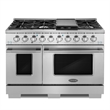 48 in. Vista Collection 6.6 cu. ft. Double Oven Gas Range in Stainless Steel