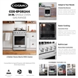 24 in. Haven Collection 3.73 cu. ft. 4 Burner Gas Range in Stainless Steel