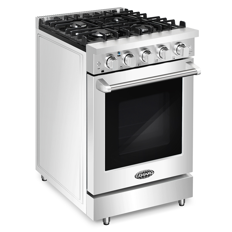 24 in. Haven Collection 3.73 cu. ft. 4 Burner Gas Range in Stainless Steel