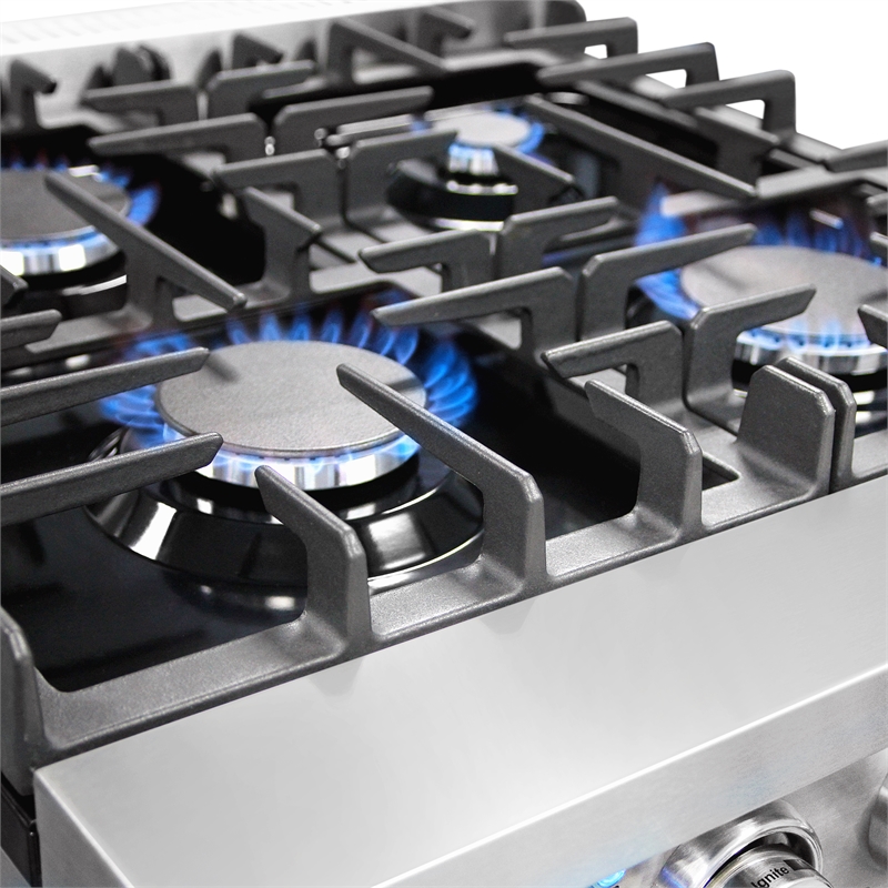 24 in. Haven Collection 3.73 cu. ft. 4 Burner Gas Range in Stainless Steel