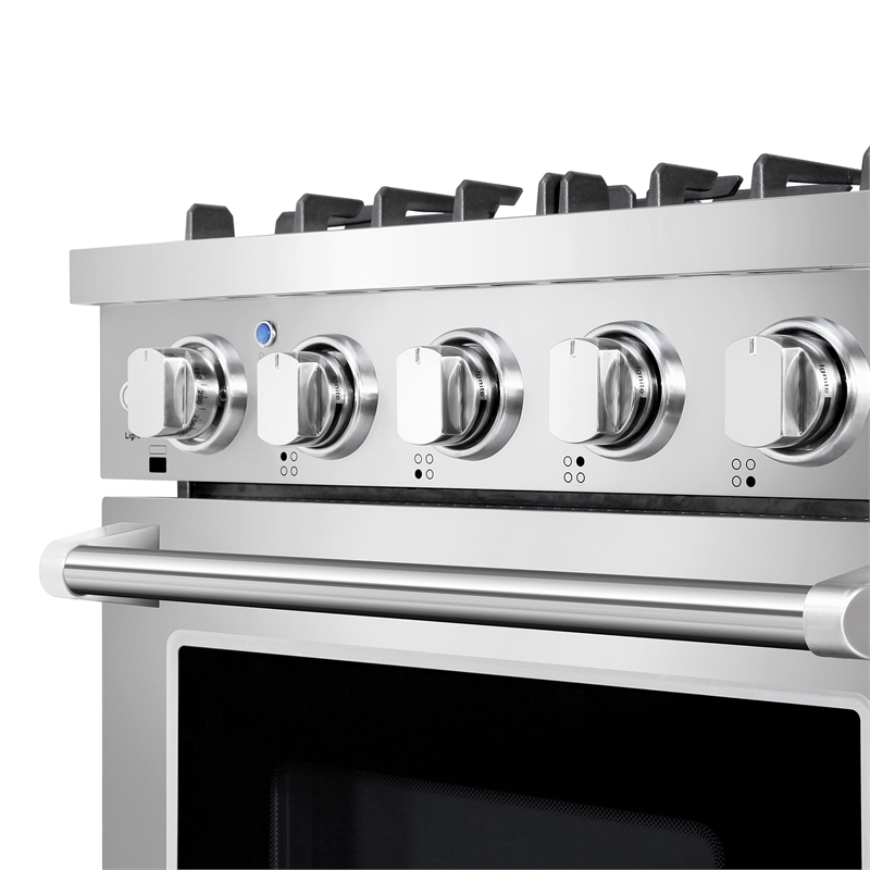 24 in. Haven Collection 3.73 cu. ft. 4 Burner Gas Range in Stainless Steel