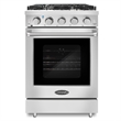 24 in. Haven Collection 3.73 cu. ft. 4 Burner Gas Range in Stainless Steel