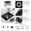 24 in. Electric Ceramic Glass Cooktop with 4 Elements Dual Zone Element