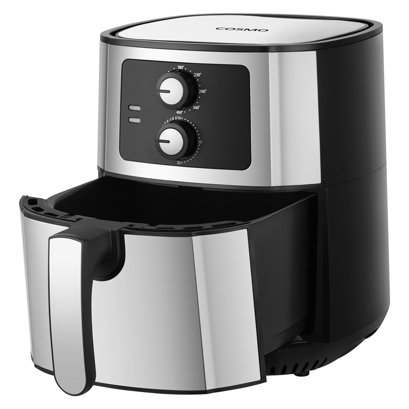 5.8 Quart Electric Hot Air Fryer with 1400W in Stainless Steel