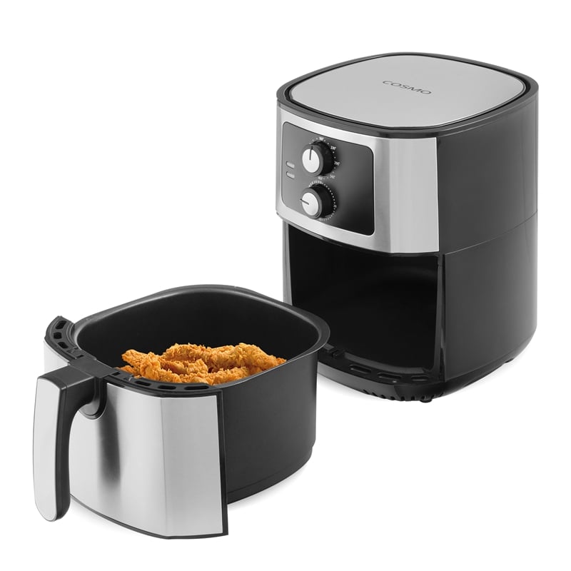 5.8 Quart Electric Hot Air Fryer with 1400W in Stainless Steel