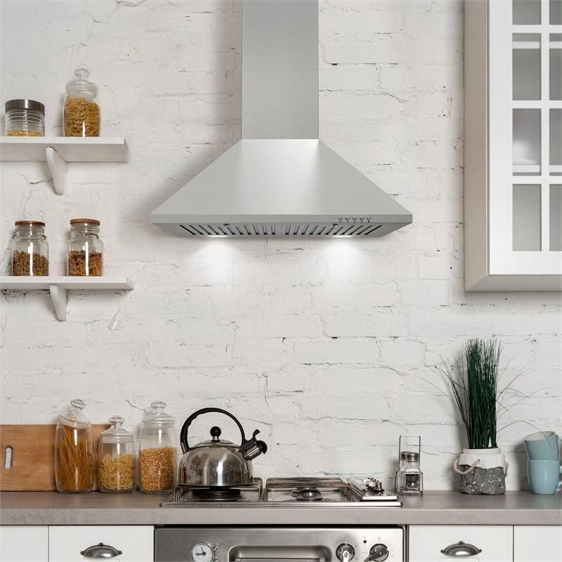 24 in. Nebula Collection Ducted Wall Mount Range Hood in Stainless Steel