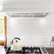 36 in. Lumin Collection Ducted Insert Range Hood in Stainless Steel