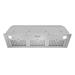 36 in. Insert Range Hood with Push Button Controls in Stainless Steel