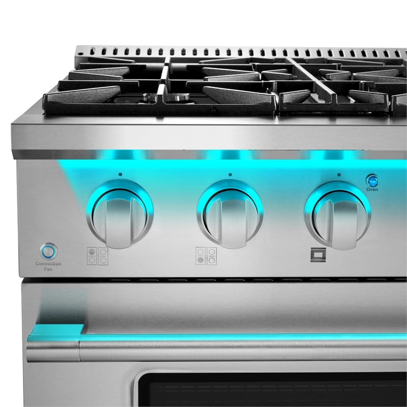30 in. Vista Collection 3.5 cu. ft. 4 Burners Gas Range in Stainless Steel