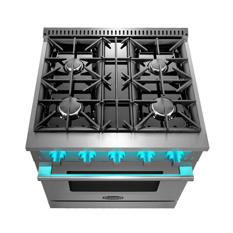 30 in. Vista Collection 3.5 cu. ft. 4 Burners Gas Range in Stainless Steel