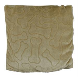 bone dry modern polyester embossed bone medium pet pillow blanket in taupe gray