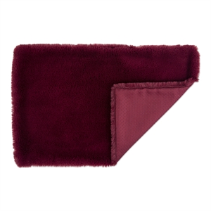 bone dry modern style polyester and faux fur xxl cage liner in cranberry red