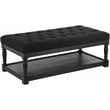 Pangea Home Athena Wood Rectangle Coffee Table in Black