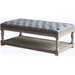 Pangea Home Athena Wood Rectangle Coffee Table in Antique White & Frost Gray