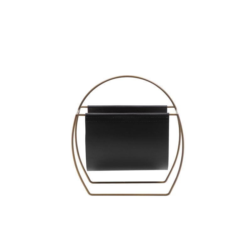 Pangea Home Blake Metal Magazine Rack in Black