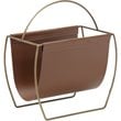 Pangea Home Blake Metal Magazine Rack in Brown