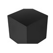 Pangea Home End Table Coffee Accent Table Square in Metal - Black