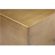 Pangea Home Spencer Large Metal Side Table in Brushed Brass