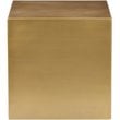 Pangea Home Spencer Small Metal Side Table in Brushed Brass