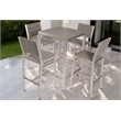 Pangea Home Breeze 5-piece Modern Aluminum Frame Patio Bar Set in Gray