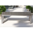 Pangea Home Breeze Modern Anodized Aluminum Frame Outdoor Bench in Gray